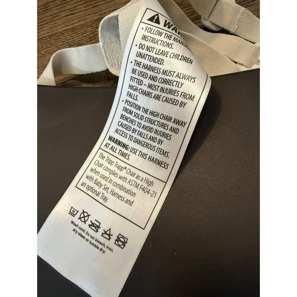 Stokke Black Harness 5 Point Back To High Chair